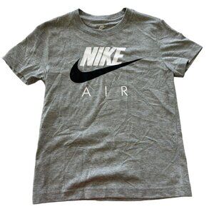 Nike Air Grey T Shirt Youth Boys Size 7 Swoosh Logo Unisex Girls New Tee
